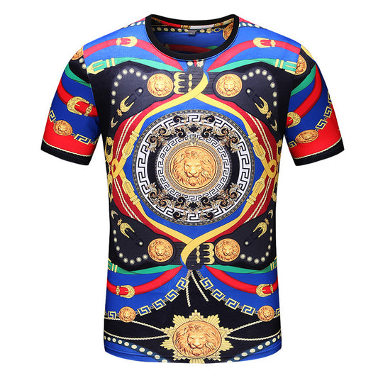 Brand New 100% Cotton Casual Polo Shirts for Men T-shirt O-neck Multi-color Digital Printing Tops Tees For Male T SHIRT Clothes