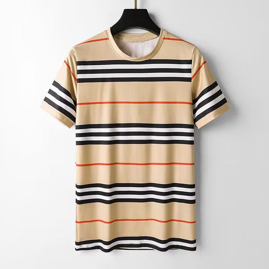 Brand New Cotton 100% Men T-Shirt O-neck Man Stripe T-shirts Tops Tees For Male T SHIRT Clothes