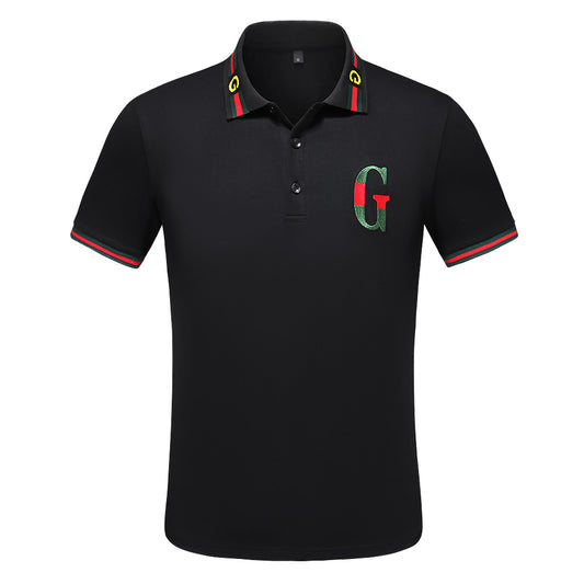 G Brand New Cotton 100% Men T-Shirt Polo V-neck Man Black White T-shirts Tops Tees For Male T SHIRT Clothes