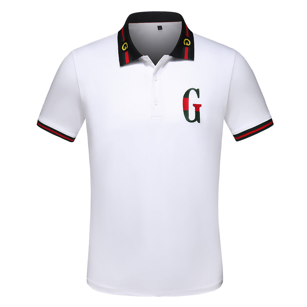 G Brand New Cotton 100% Men T-Shirt Polo V-neck Man Black White T-shirts Tops Tees For Male T SHIRT Clothes